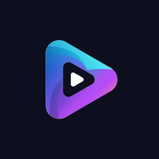 Nuvio TV app icon: a gradient play triangle on a dark background